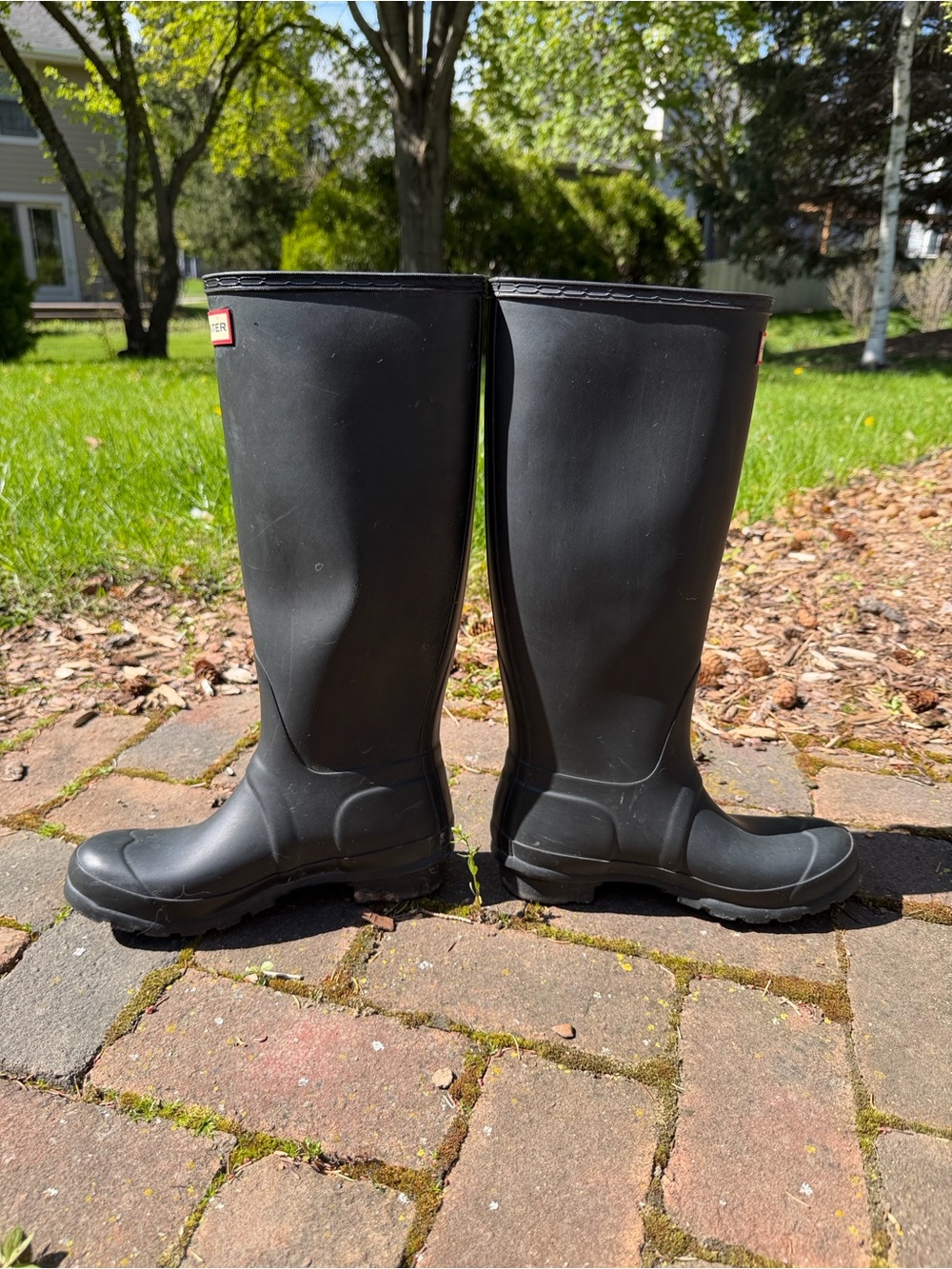 Hunter Original Matte Black Tall Rain Boots with Buckle Detail Women’s Size 6 - Picture 10 of 10